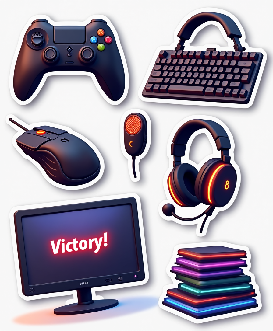 Games & Gaming - Sticker Sheet v9